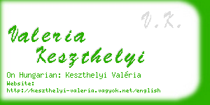 valeria keszthelyi business card